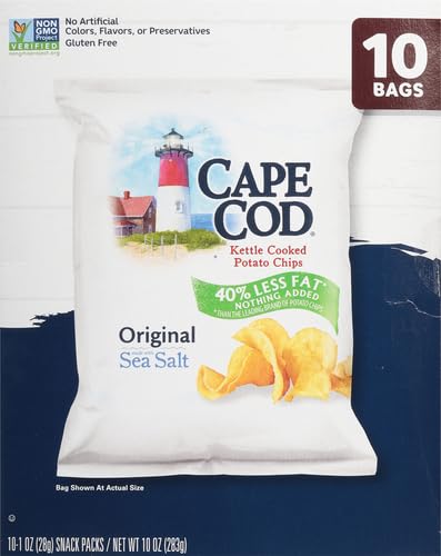 Cape Cod Potato Chips Variety Pack, 1 Oz, (Pack of 20)