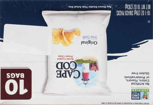 Cape Cod Potato Chips Variety Pack, 1 Oz, (Pack of 20)