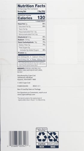 Cape Cod Potato Chips Variety Pack, 1 Oz, (Pack of 20)