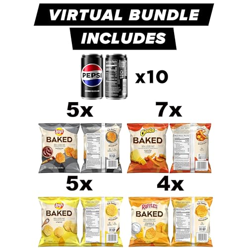 Frito-Lay Doritos & Cheetos Mix Variety Pack, Single Serve Snack Bags (Pack of 21)