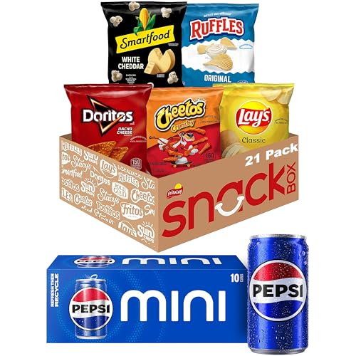 Frito-Lay Doritos & Cheetos Mix Variety Pack, Single Serve Snack Bags (Pack of 21)