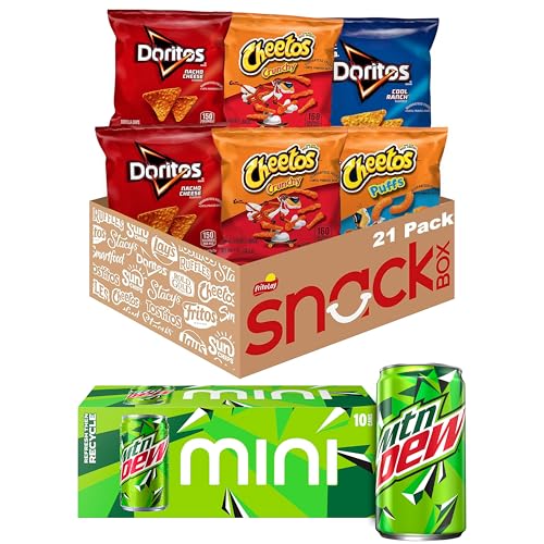 Frito-Lay Doritos & Cheetos Mix Variety Pack, Single Serve Snack Bags (Pack of 21)