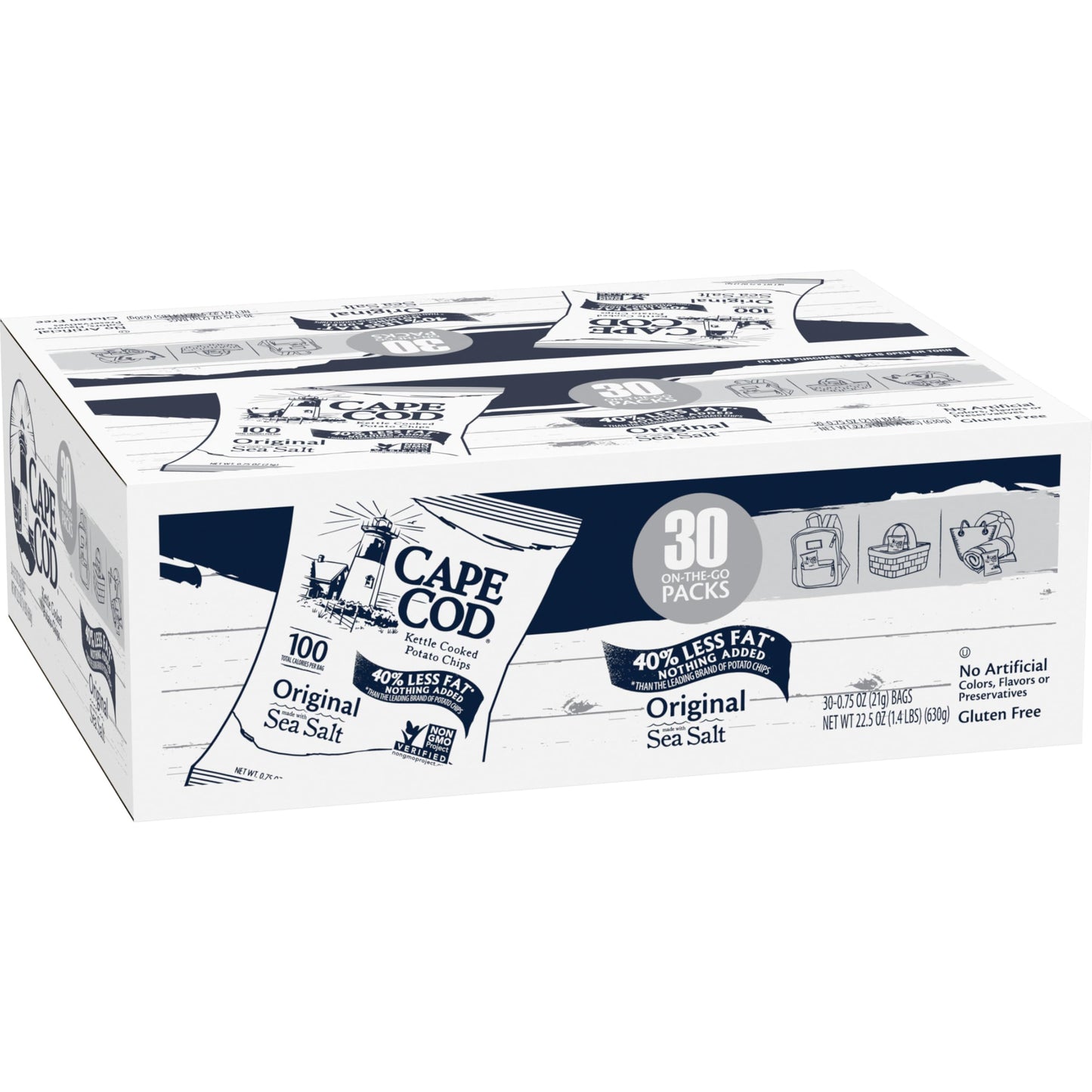 Cape Cod Potato Chips Variety Pack, 1 Oz, (Pack of 20)