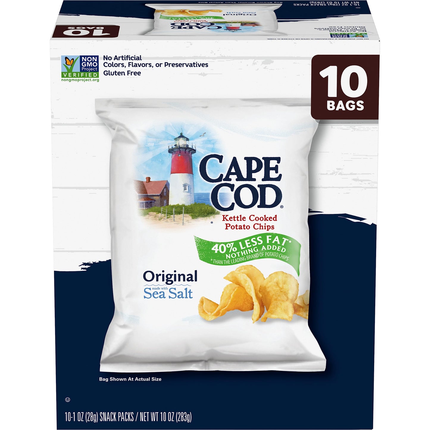 Cape Cod Potato Chips Variety Pack, 1 Oz, (Pack of 20)