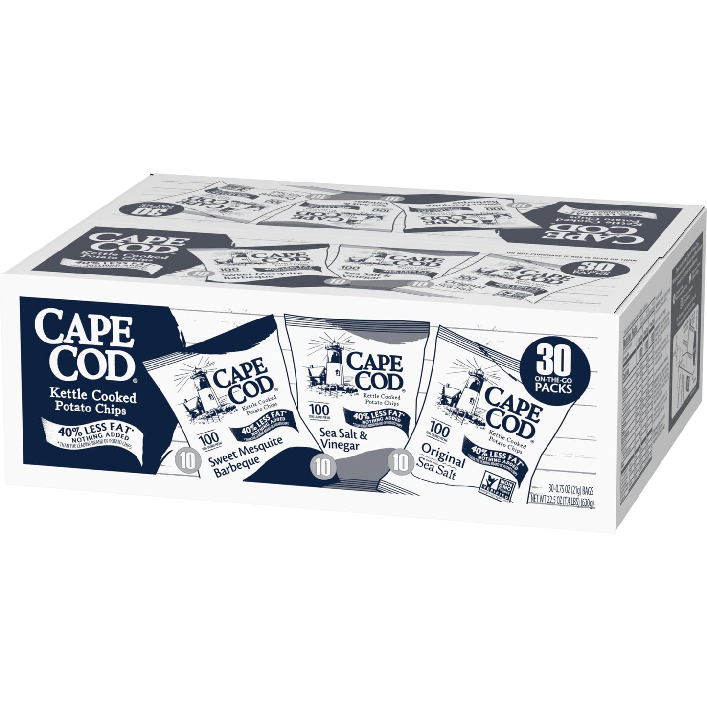 Cape Cod Potato Chips Variety Pack, 1 Oz, (Pack of 20)