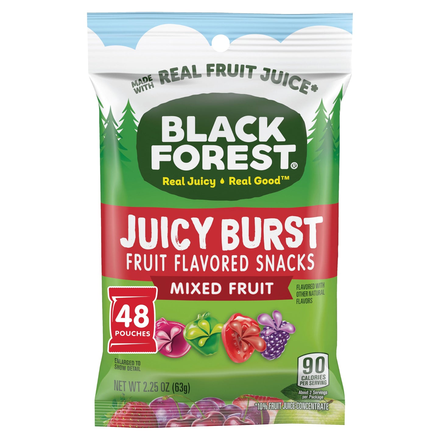 Black Forest, Juicy Burst, Fruit Flavored Snacks, Berry Medley Flavors, A Juicy Burst of Natural Flavors, Made with Real Fruit Juice, Halloween Treats Variety Pack Trick-or-Treat Assortment, 0.8 oz 40 ct