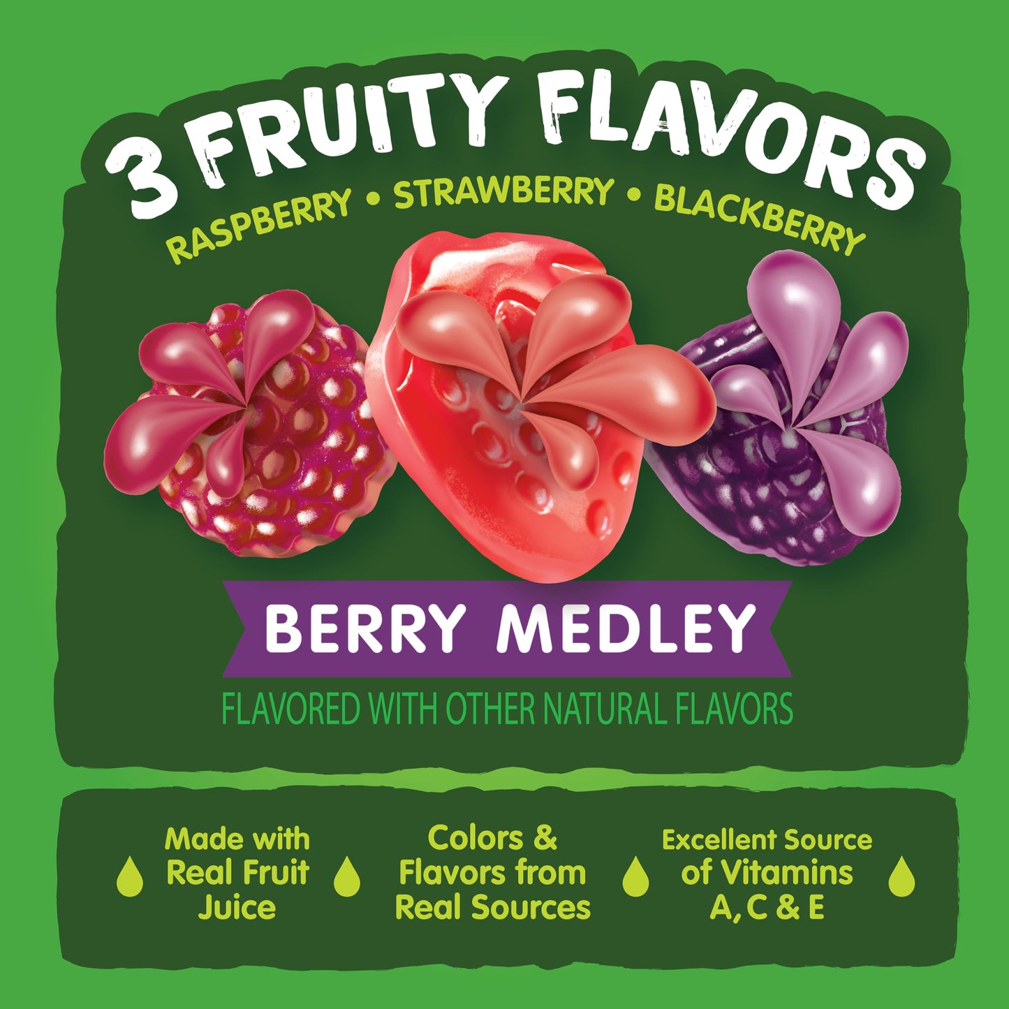 Black Forest, Juicy Burst, Fruit Flavored Snacks, Berry Medley Flavors, A Juicy Burst of Natural Flavors, Made with Real Fruit Juice, Halloween Treats Variety Pack Trick-or-Treat Assortment, 0.8 oz 40 ct