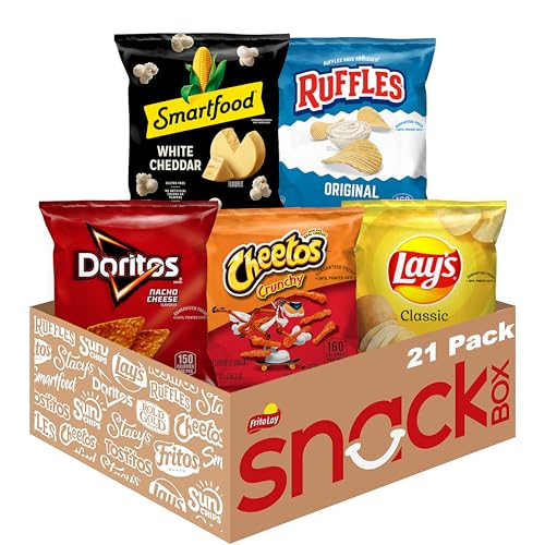 Frito-Lay Doritos & Cheetos Mix Variety Pack, Single Serve Snack Bags (Pack of 21)