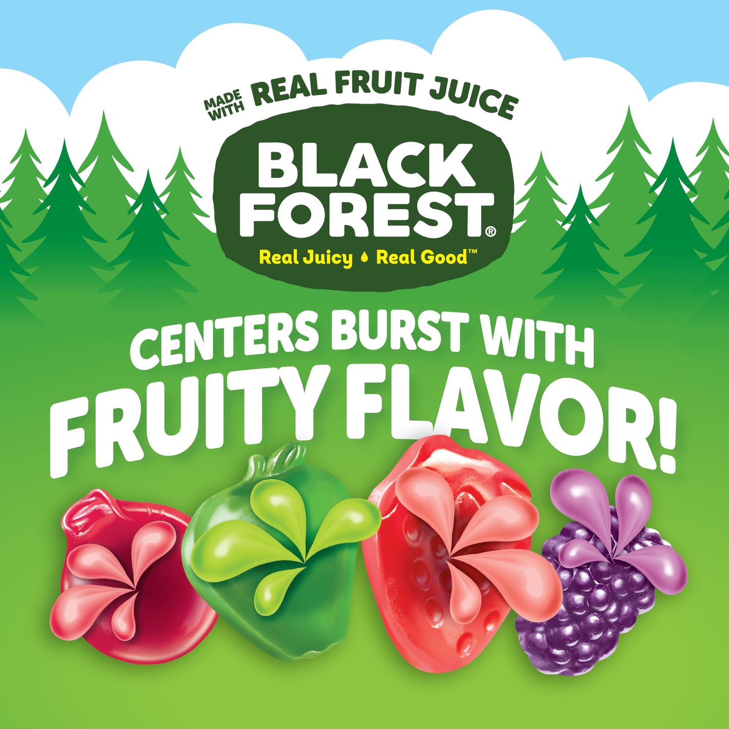 Black Forest, Juicy Burst, Fruit Flavored Snacks, Berry Medley Flavors, A Juicy Burst of Natural Flavors, Made with Real Fruit Juice, Halloween Treats Variety Pack Trick-or-Treat Assortment, 0.8 oz 40 ct