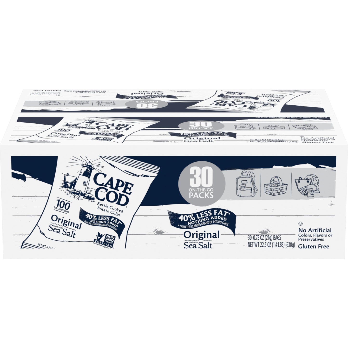 Cape Cod Potato Chips Variety Pack, 1 Oz, (Pack of 20)