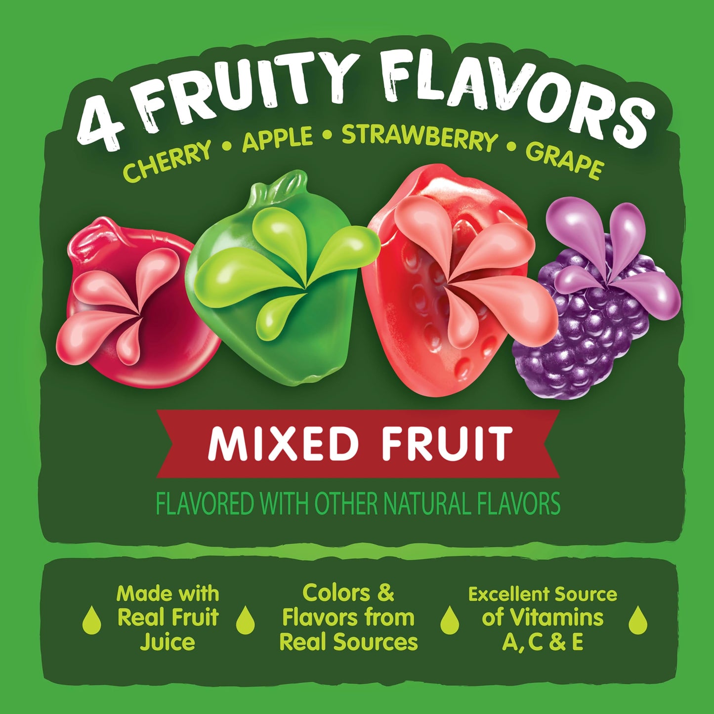 Black Forest, Juicy Burst, Fruit Flavored Snacks, Berry Medley Flavors, A Juicy Burst of Natural Flavors, Made with Real Fruit Juice, Halloween Treats Variety Pack Trick-or-Treat Assortment, 0.8 oz 40 ct