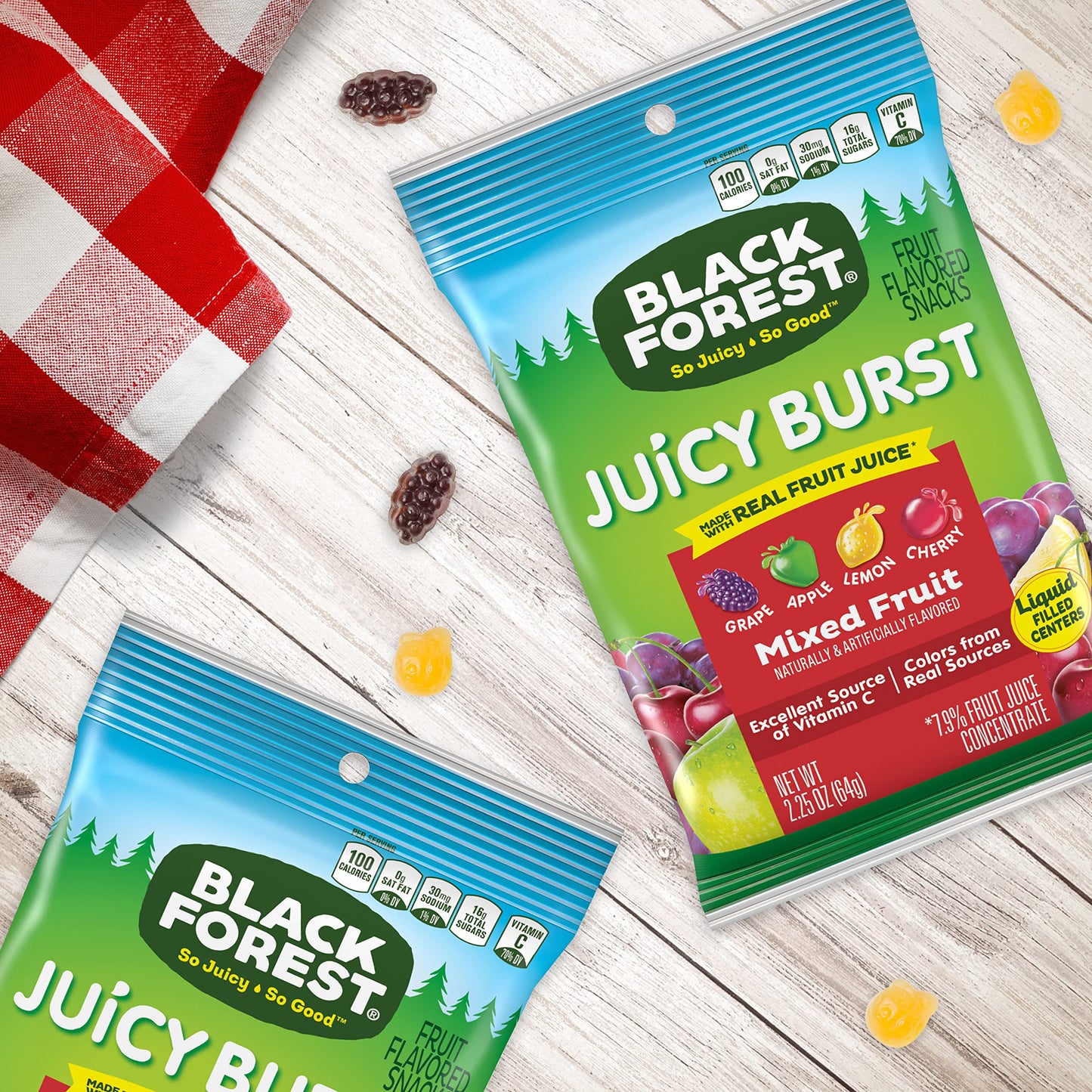 Black Forest, Juicy Burst, Fruit Flavored Snacks, Berry Medley Flavors, A Juicy Burst of Natural Flavors, Made with Real Fruit Juice, Halloween Treats Variety Pack Trick-or-Treat Assortment, 0.8 oz 40 ct
